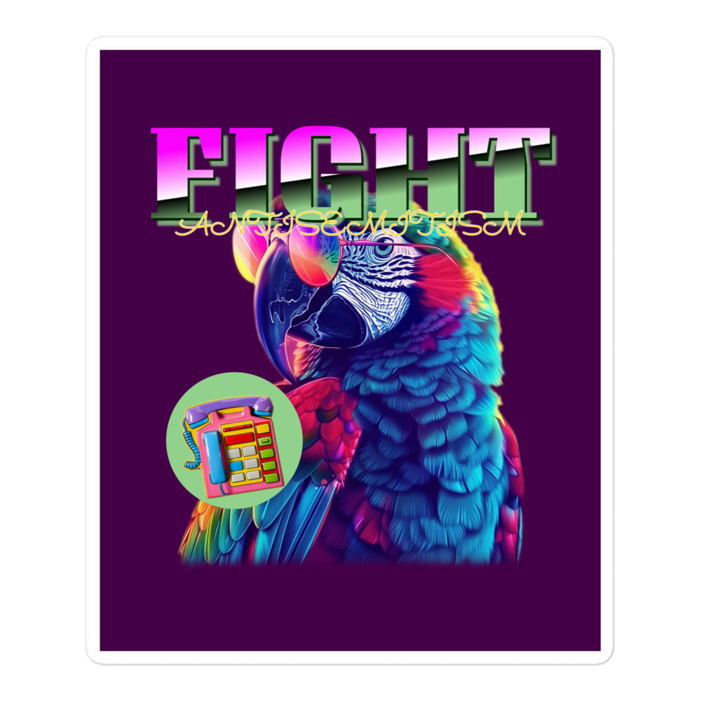 Retro Neon Animal | Fight Antisemitism | Kiss Cut Sticker