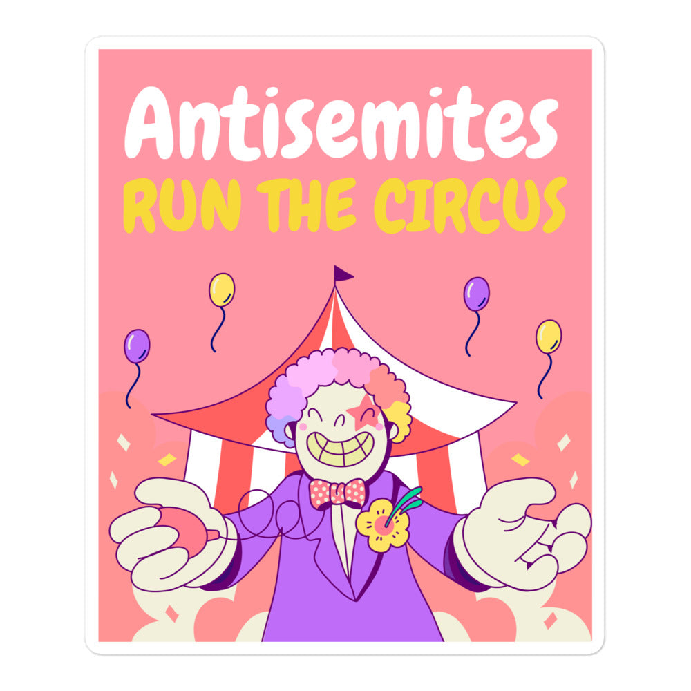 Antisemitic Clowns | Kiss Cut Sticker
