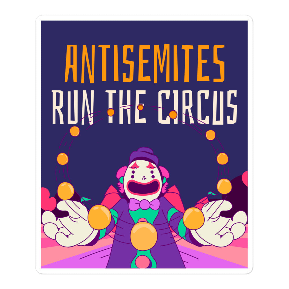 Antisemitic Clowns | Kiss Cut Sticker