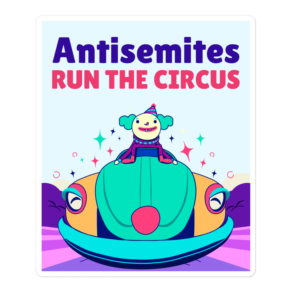 Antisemitic Clowns | Kiss Cut Sticker