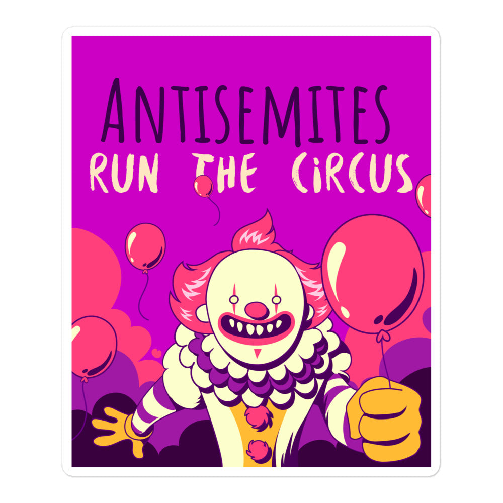 Antisemitic Clowns | Kiss Cut Sticker