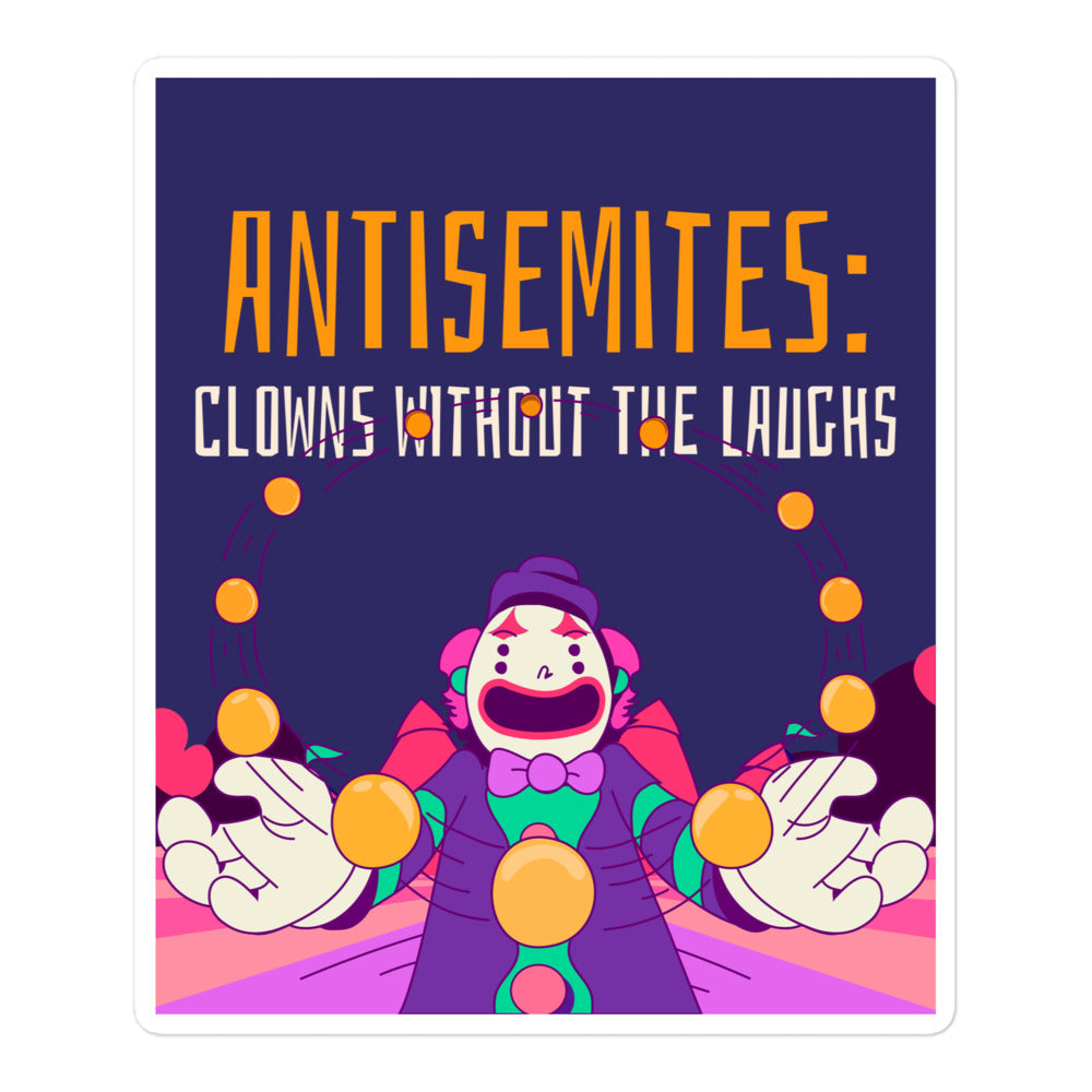 Antisemitic Clowns | Kiss Cut Sticker