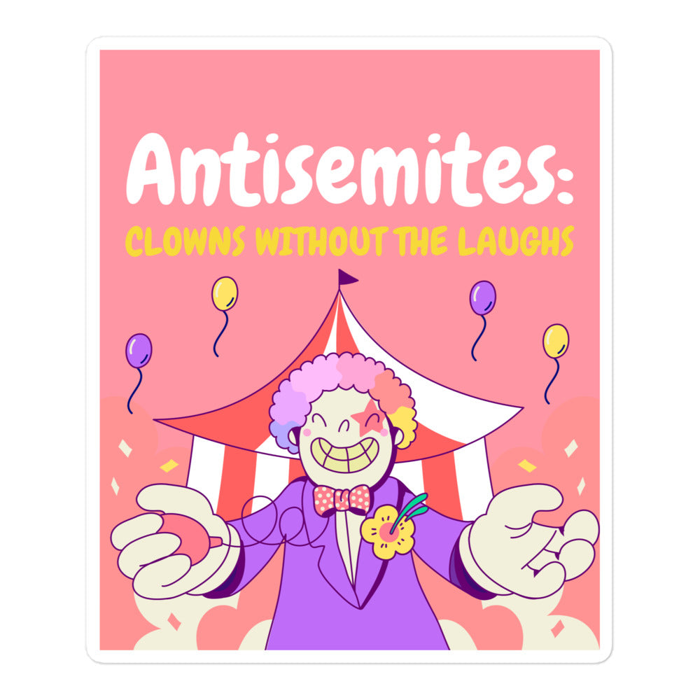 Antisemitic Clowns | Kiss Cut Sticker