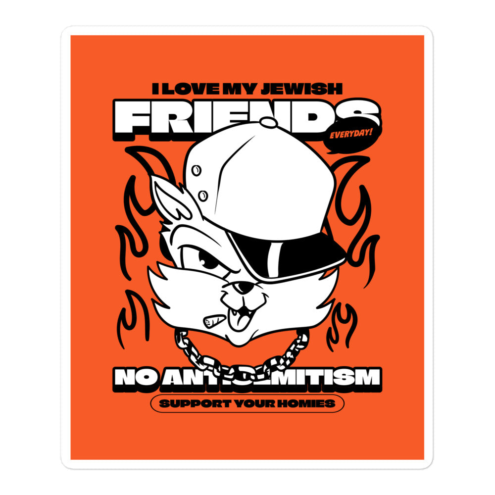 Streetart Graffiti Cartoon | Antisemitism | Kiss Cut Sticker