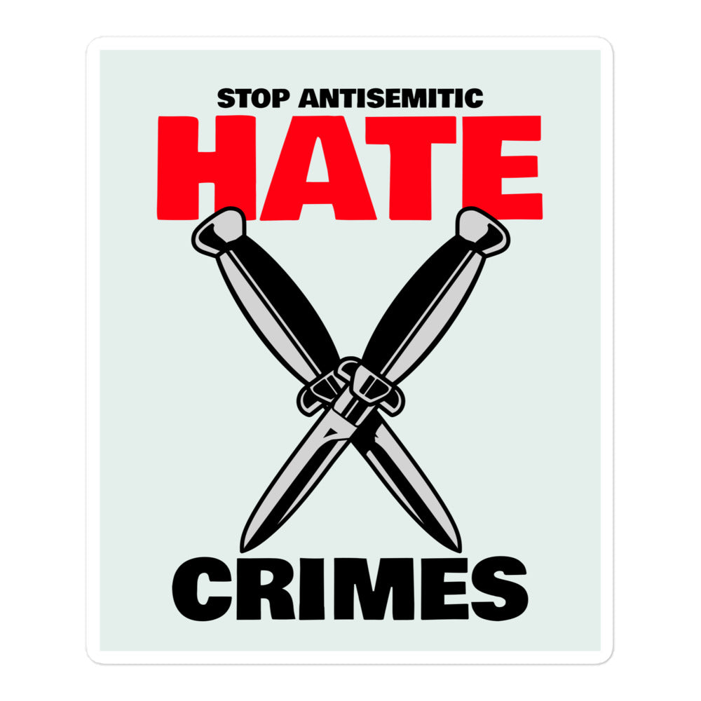 Antisemitic Hate Crimes | Kiss Cut Sticker