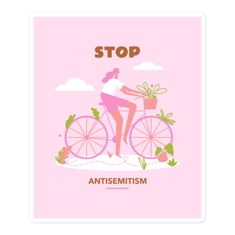 Bike Journey | Stop Antisemitism | Kiss Cut Sticker