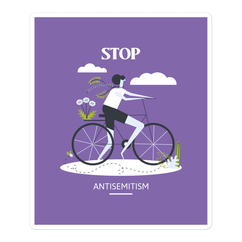 Bike Journey | Stop Antisemitism | Kiss Cut Sticker