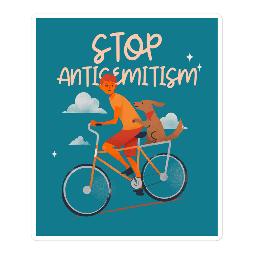 Bike Journey | Stop Antisemitism | Kiss Cut Sticker