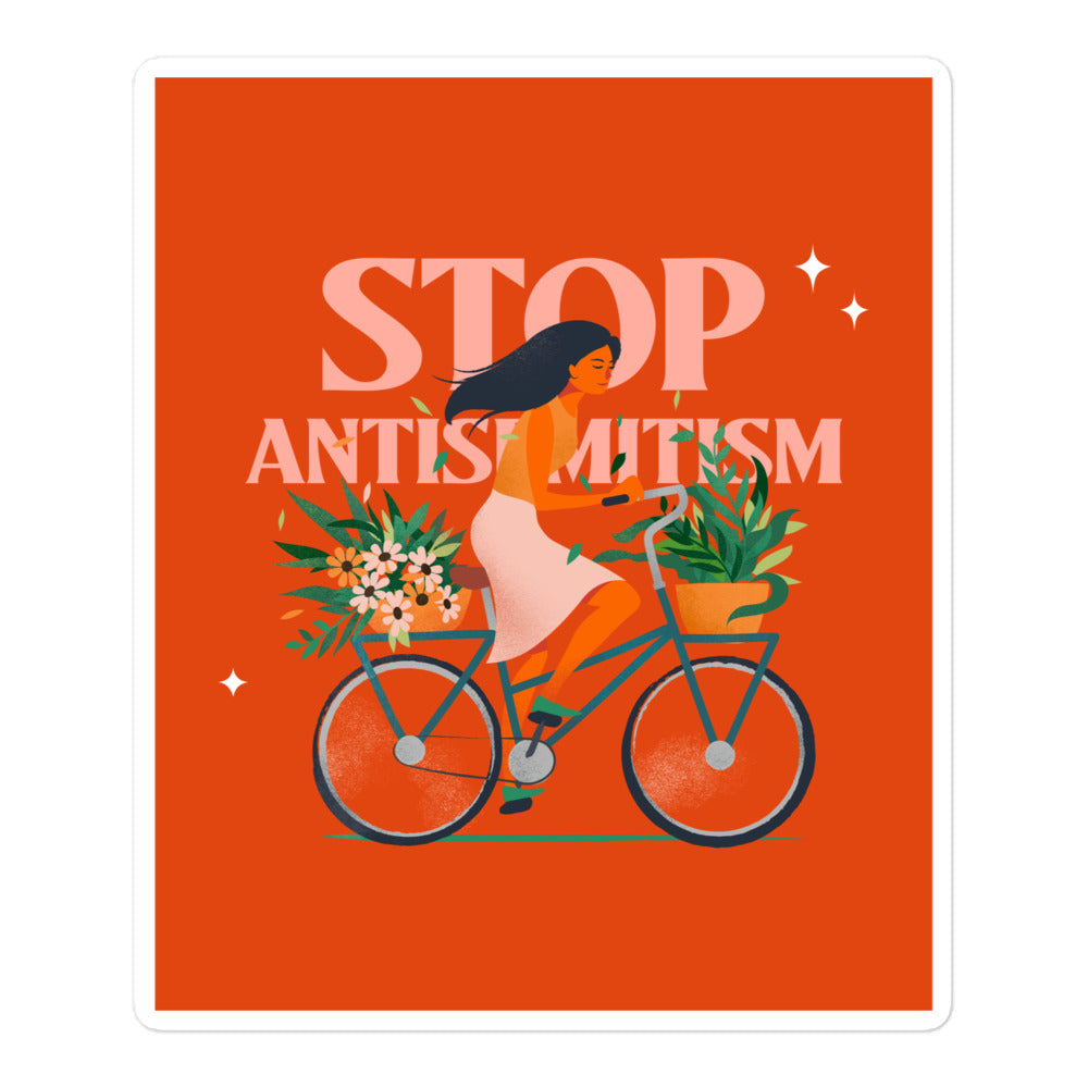 Bike Journey | Stop Antisemitism | Kiss Cut Sticker