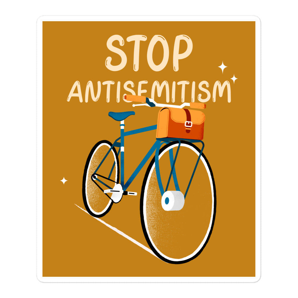 Bike Journey | Stop Antisemitism | Kiss Cut Sticker