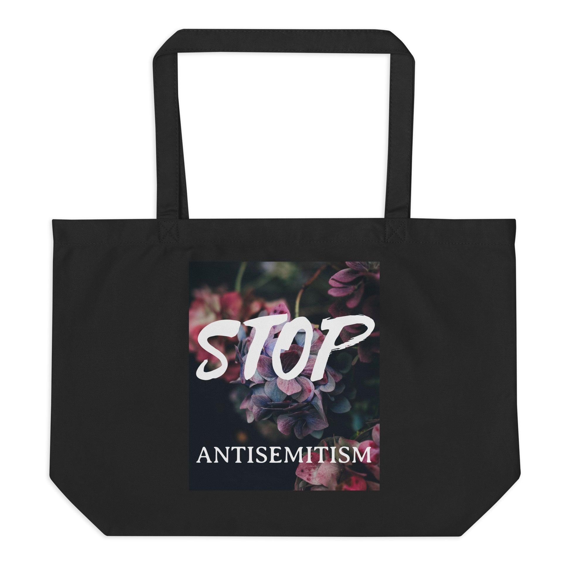 Flower Power | Antisemitism | Large Organic Tote Bag