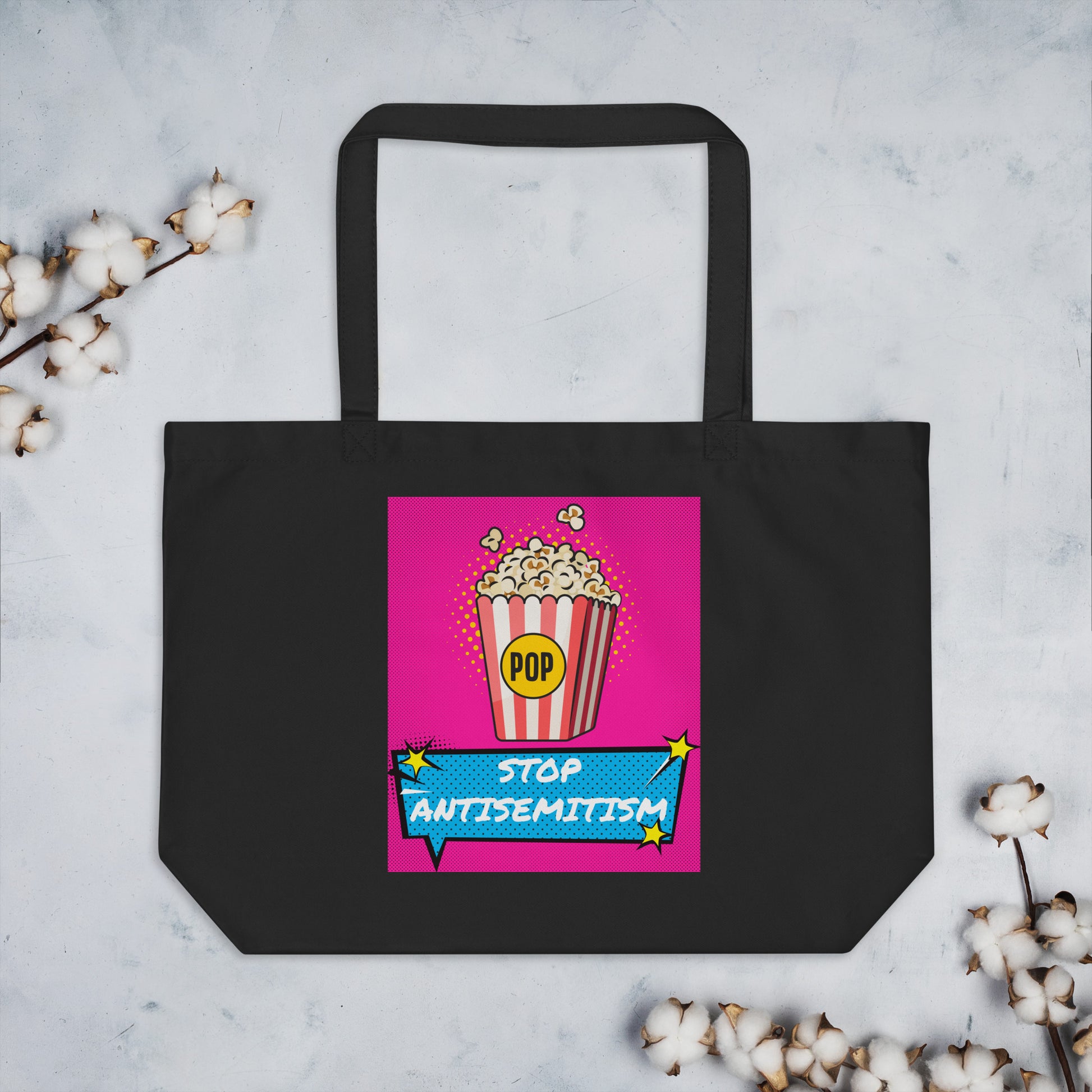 Pop Art Style | Antisemitism | Large Organic Tote Bag
