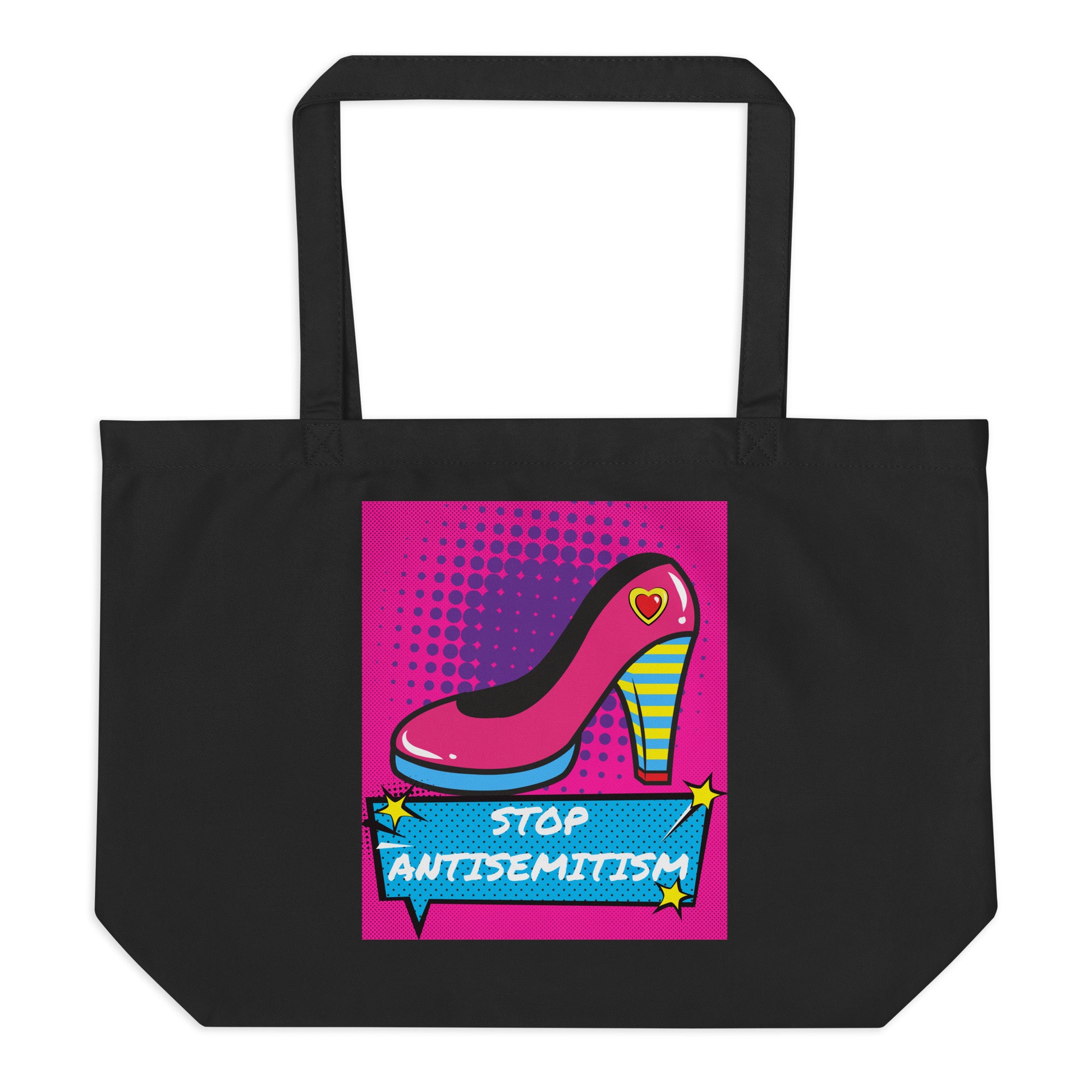Pop Art Style | Antisemitism | Large Organic Tote Bag
