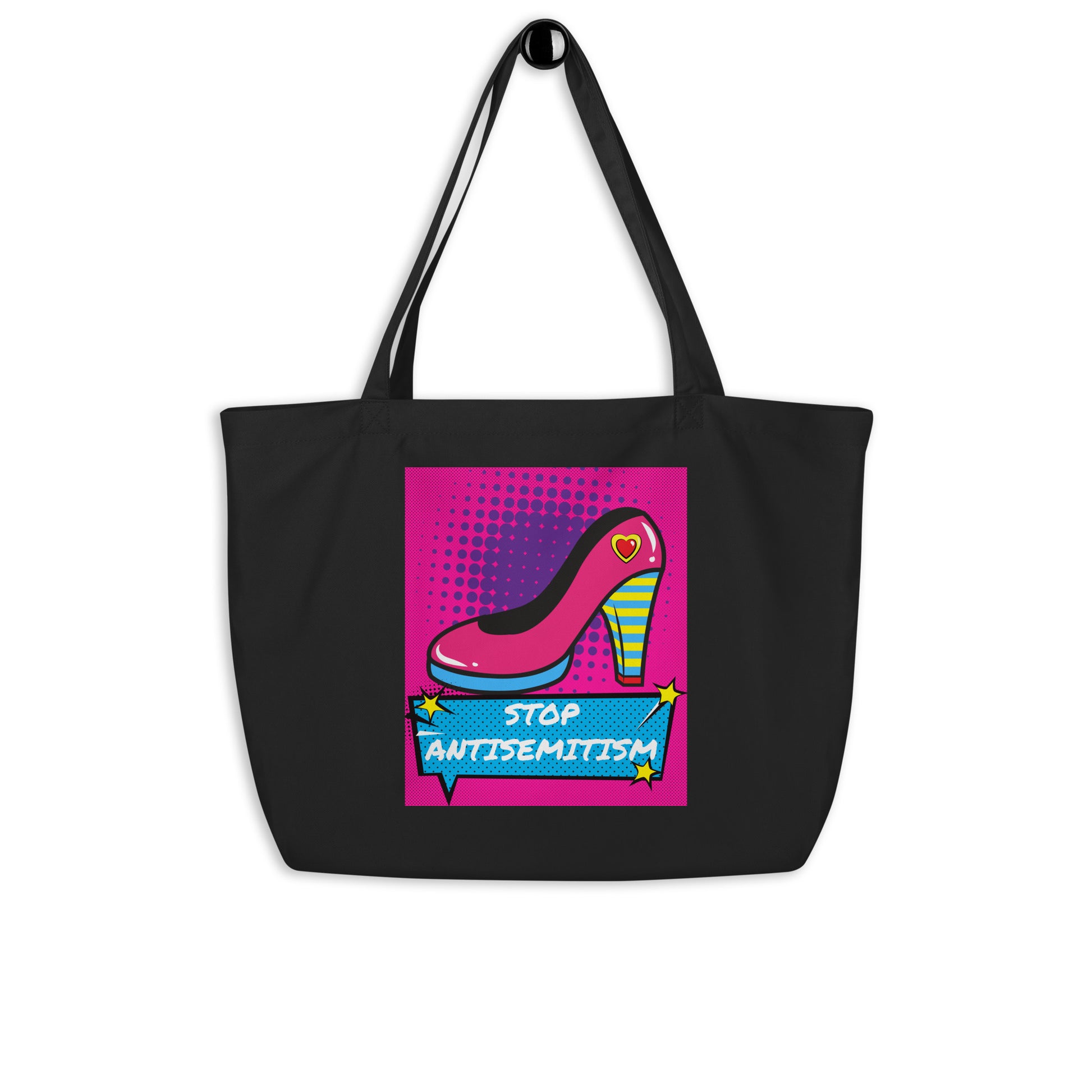 Pop Art Style | Antisemitism | Large Organic Tote Bag