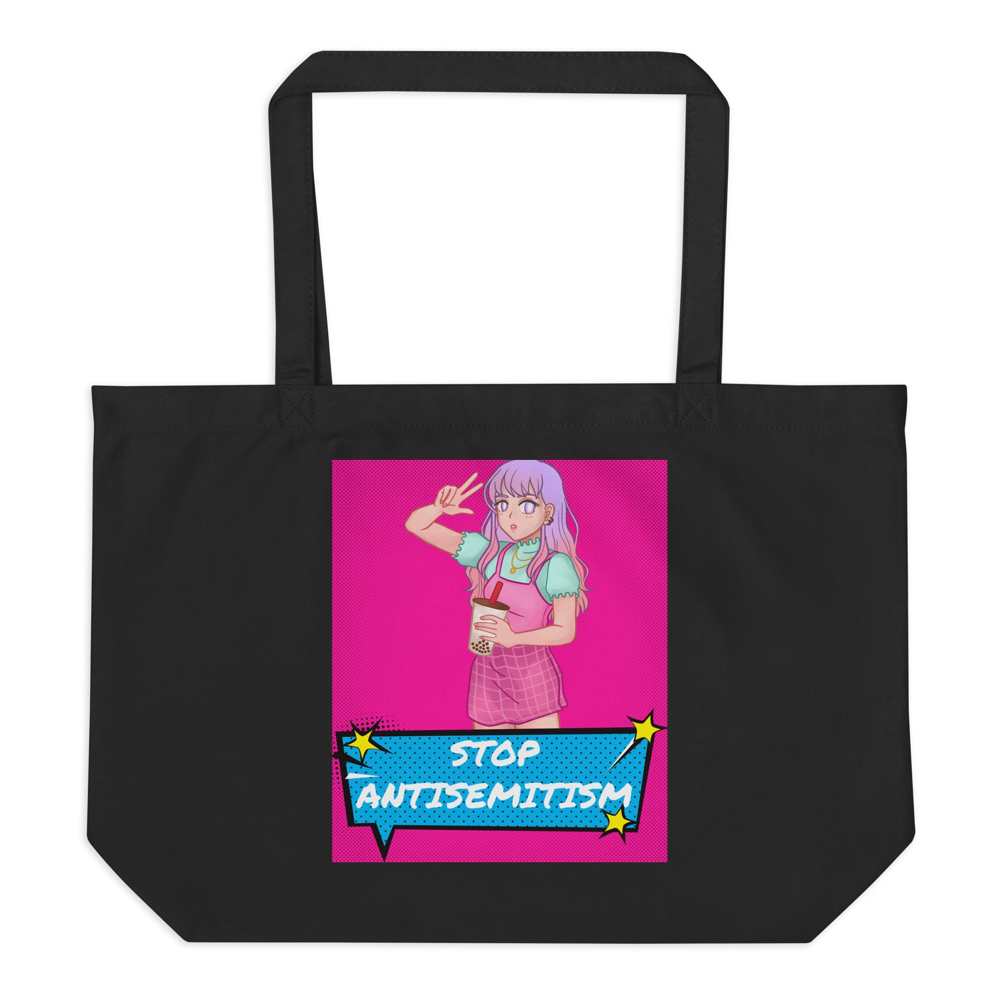 Pop Art Style | Antisemitism | Large Organic Tote Bag