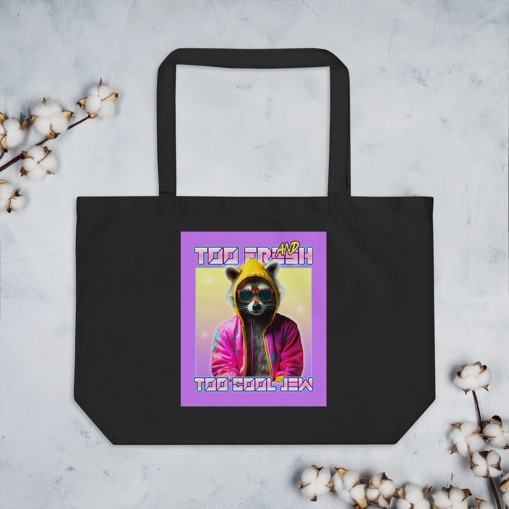 Mr Racoon | Large Organic Tote Bag