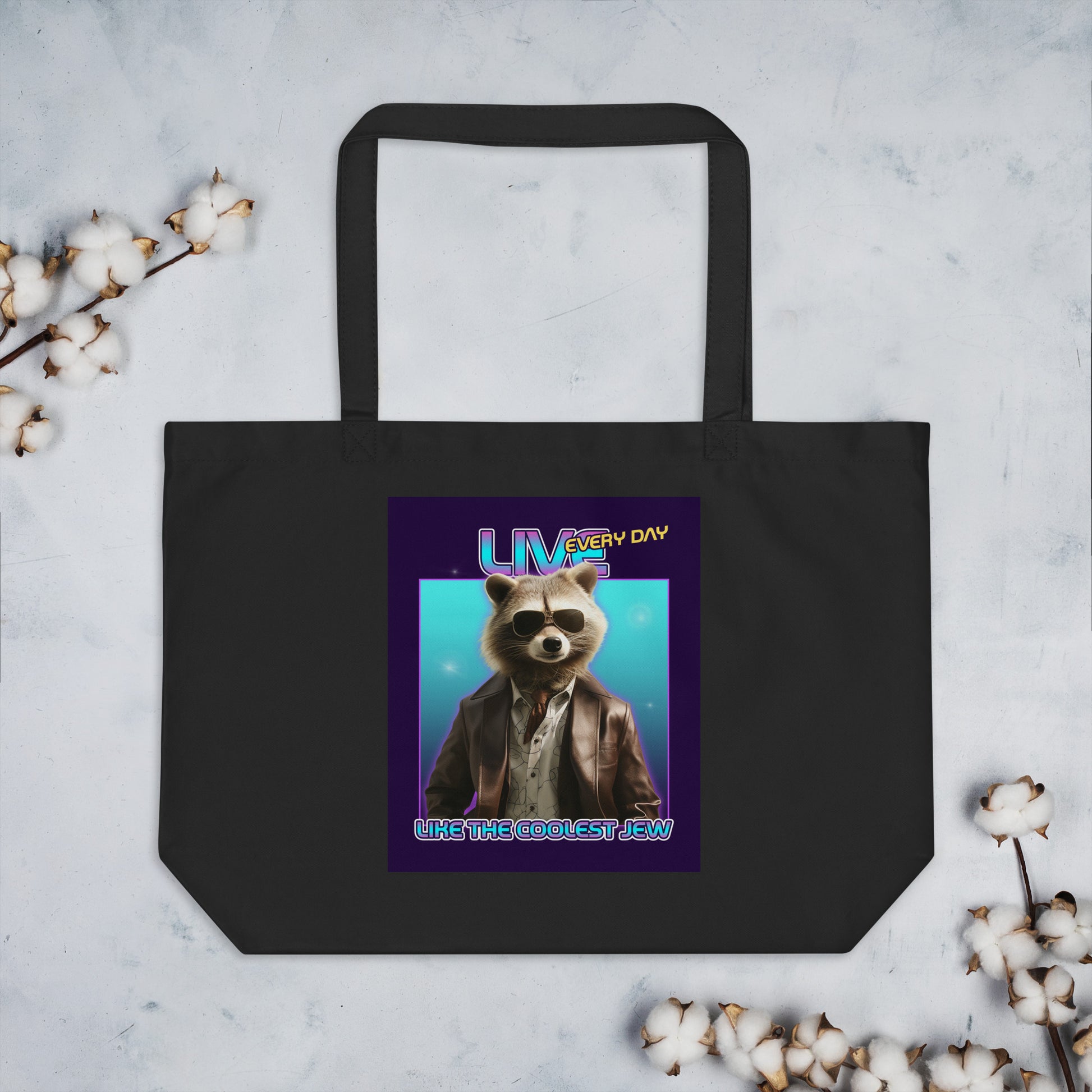 Mr Racoon | Large Organic Tote Bag