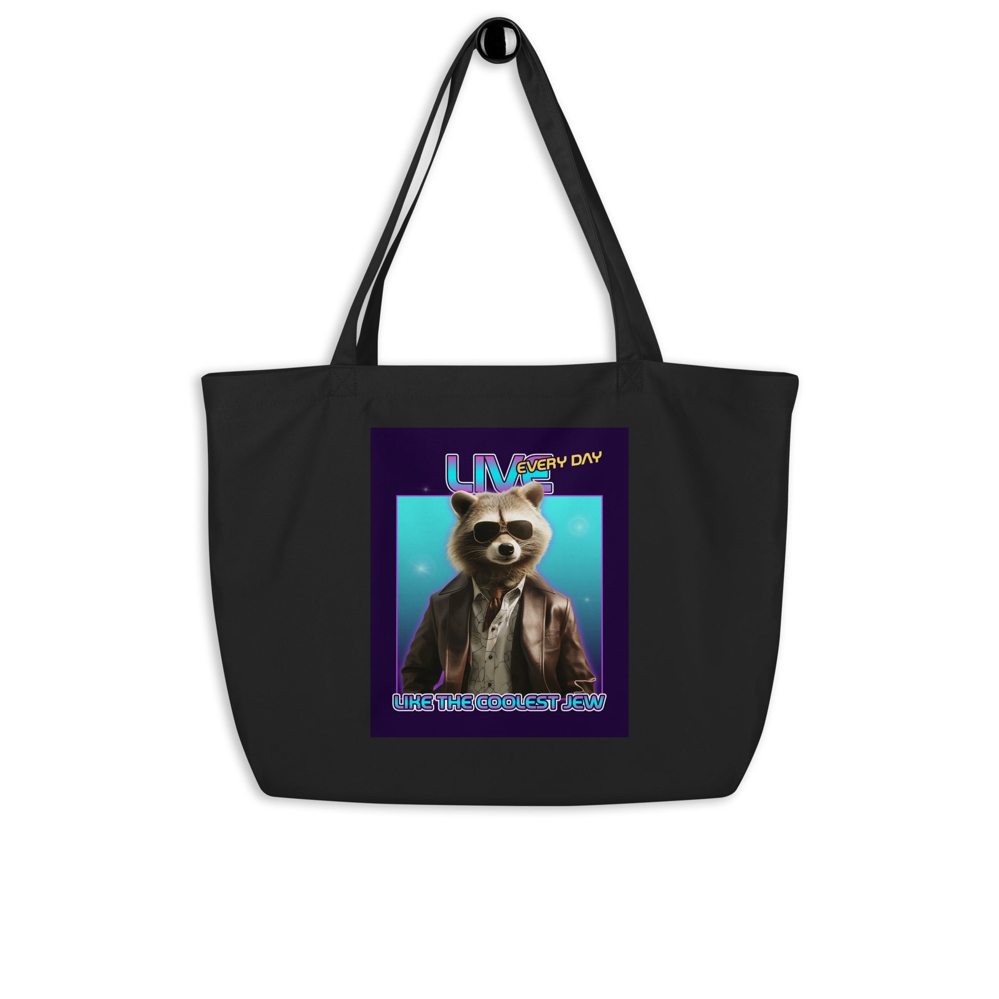 Mr Racoon | Large Organic Tote Bag