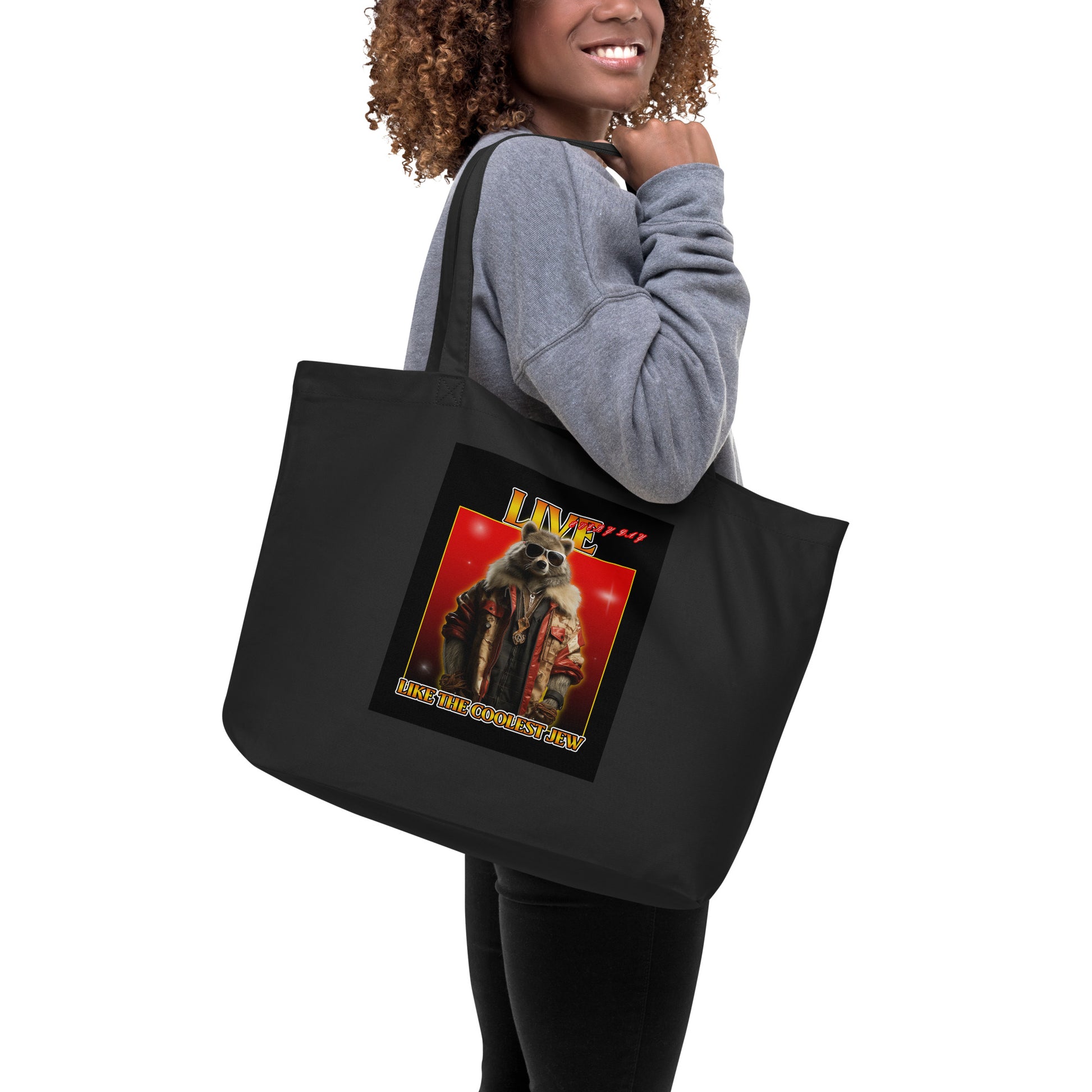 Mr Racoon | Large Organic Tote Bag