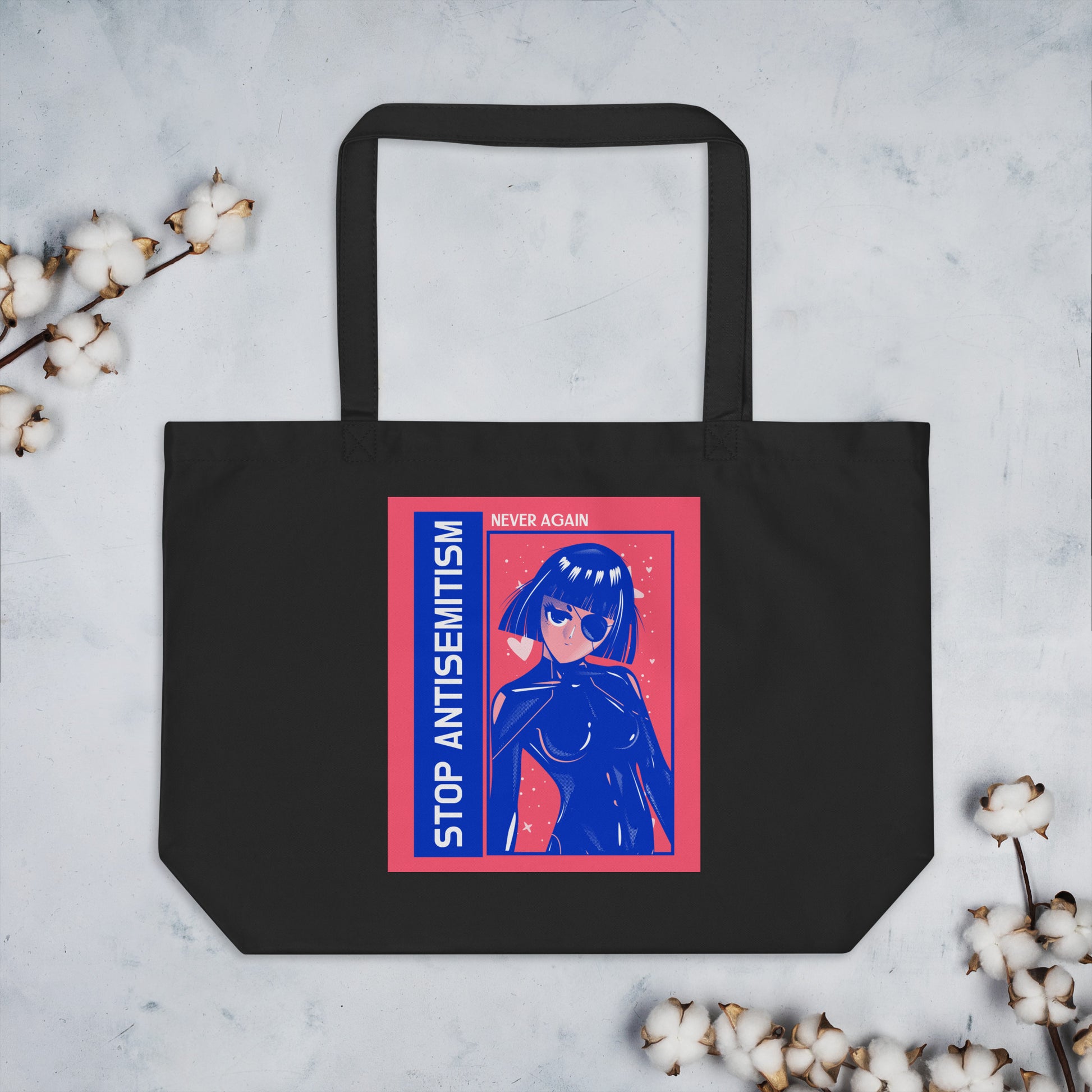 Girl Book | Antisemitism | Large Organic Tote Bag