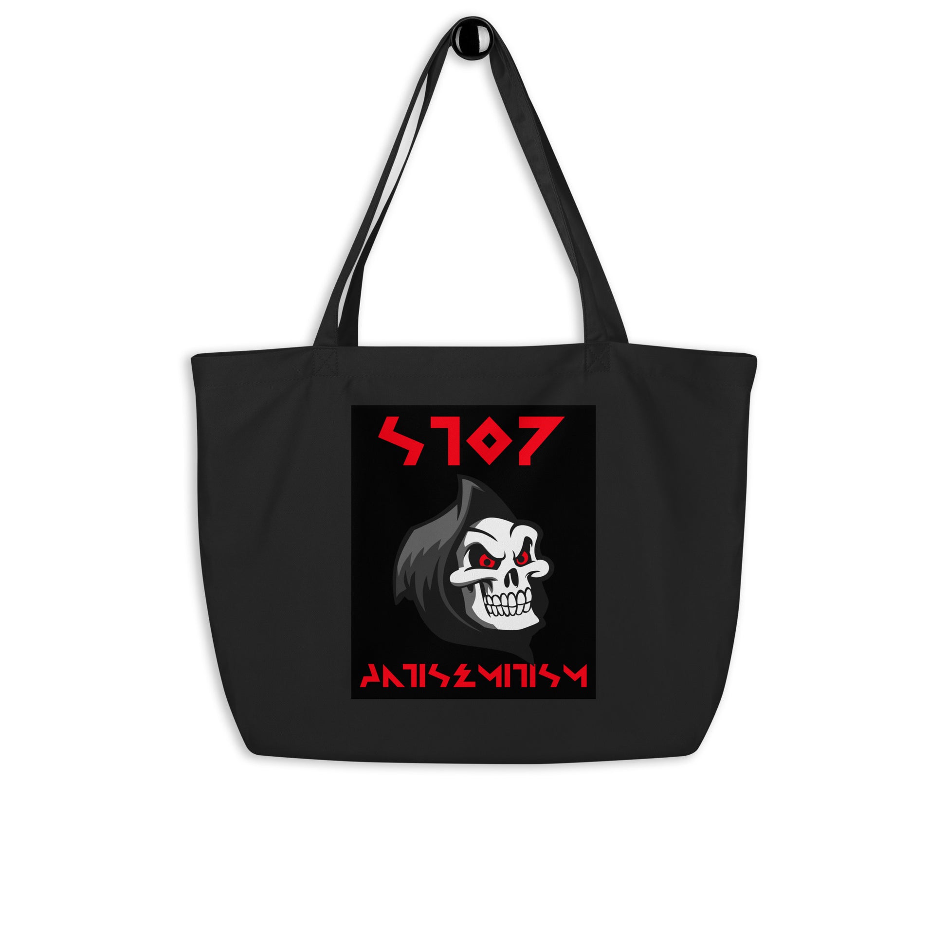 Red Fight | Antisemitism | Large Organic Tote Bag