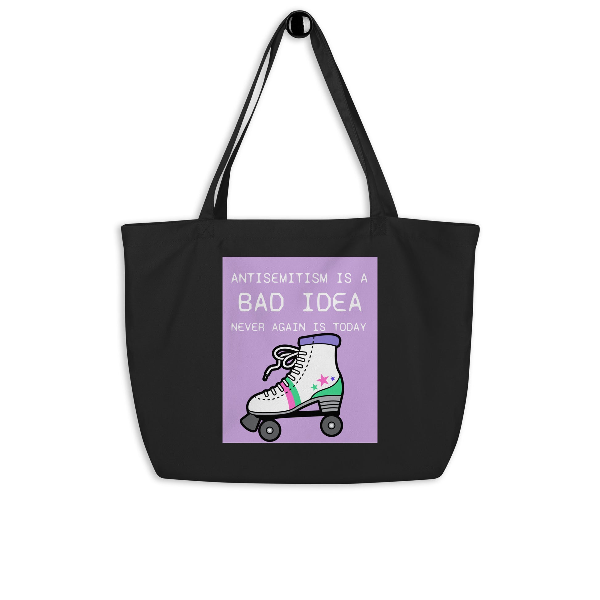 Bad Idea | Antisemitism | Large Organic Tote Bag