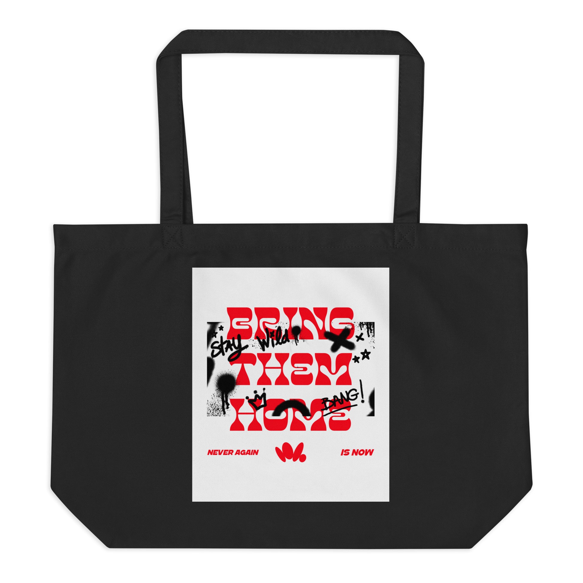 Bring Them Home | Red-Purple Edition | Large Organic Tote Bag