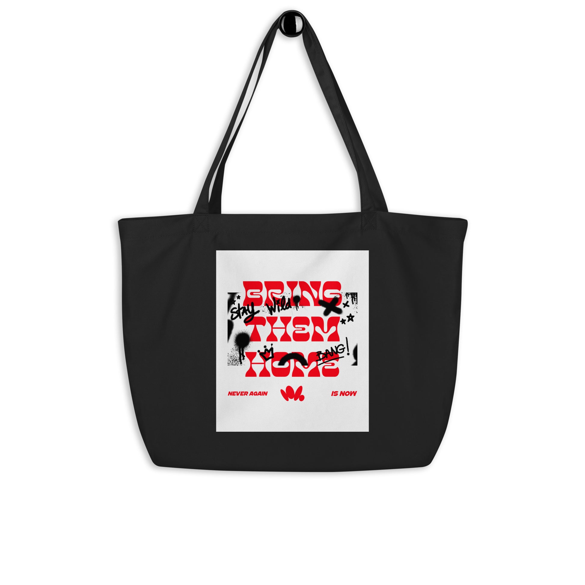 Bring Them Home | Red-Purple Edition | Large Organic Tote Bag