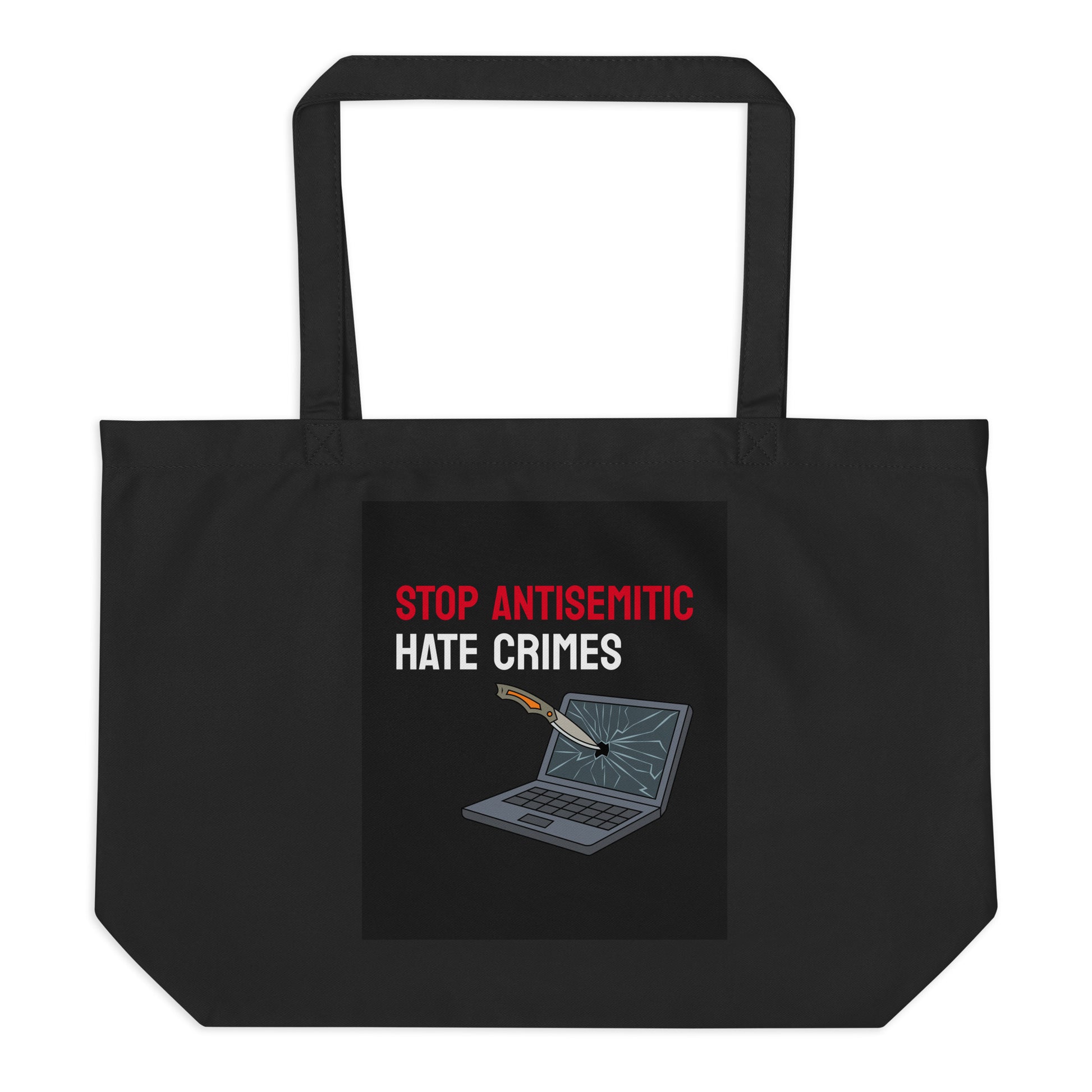 Antisemitic Hate Crimes | Large Organic Tote Bag