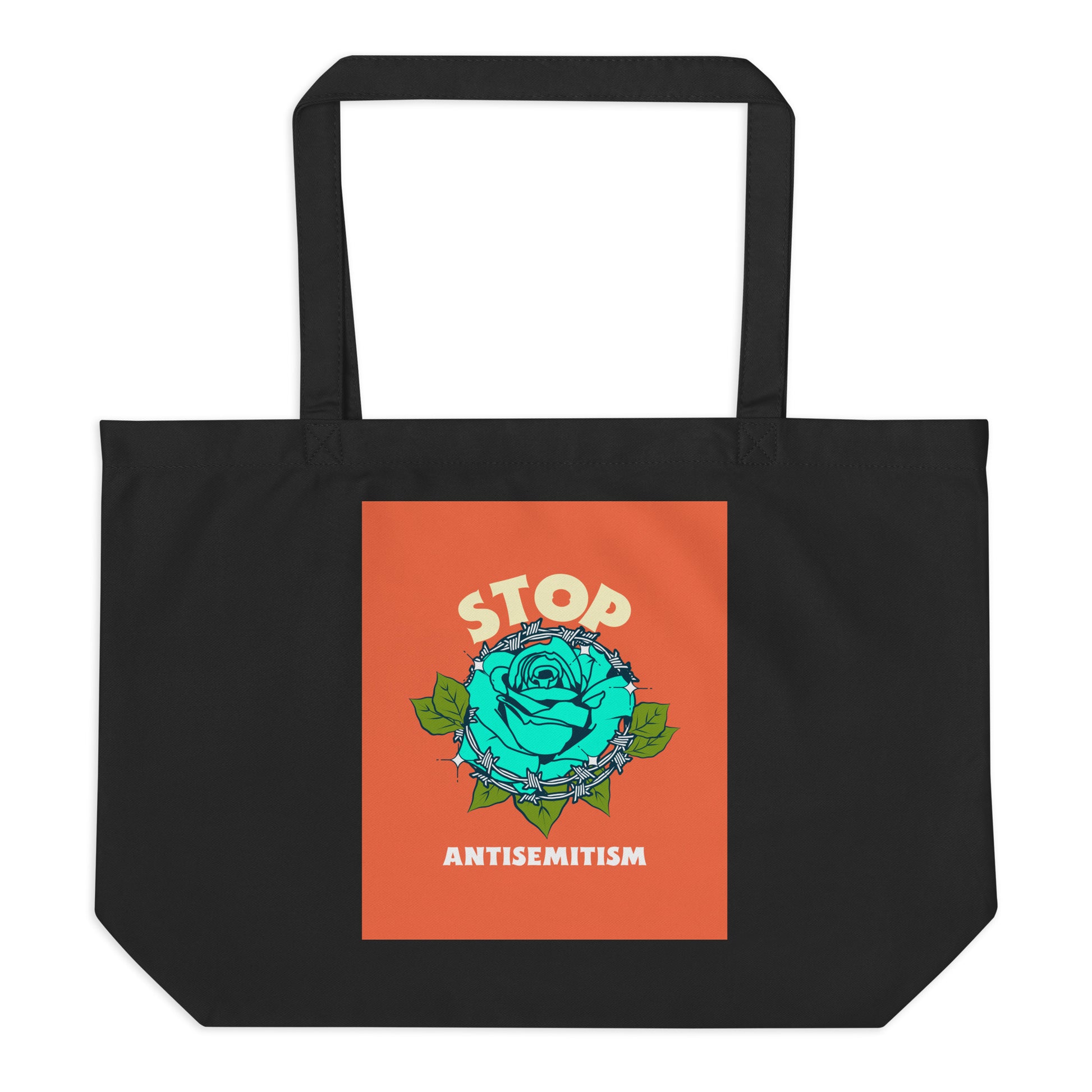 Stop Antisemitism | Plants & Flowers Edition | Large Organic Tote Bag
