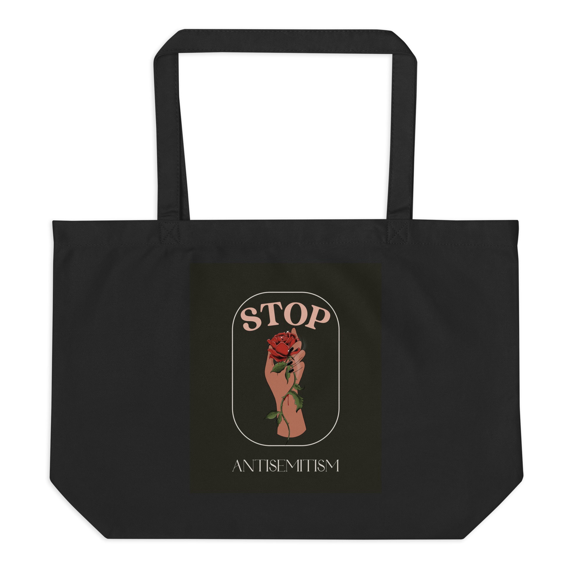 Stop Antisemitism | Plants & Flowers Edition | Large Organic Tote Bag