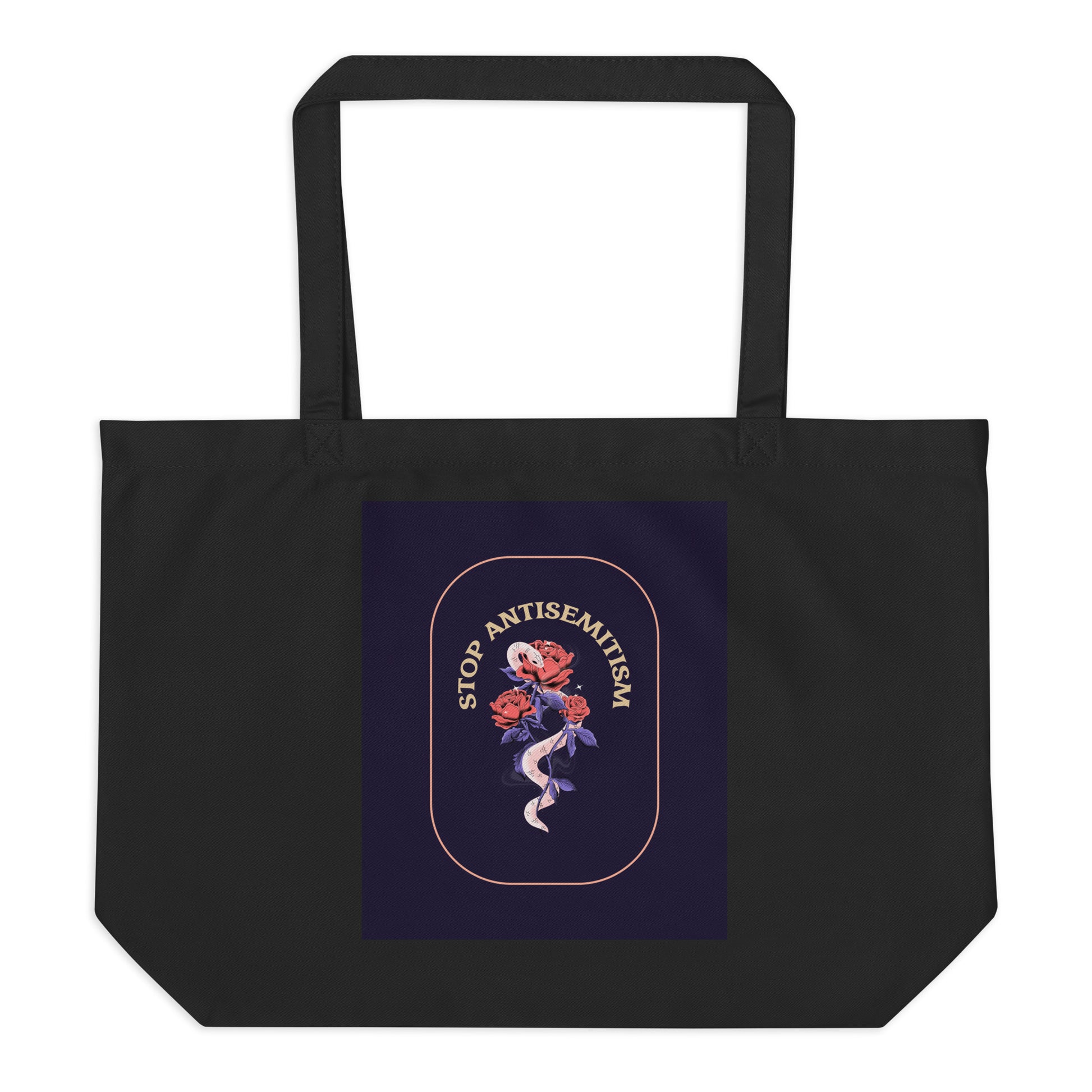 Stop Antisemitism | Plants & Flowers Edition | Large Organic Tote Bag