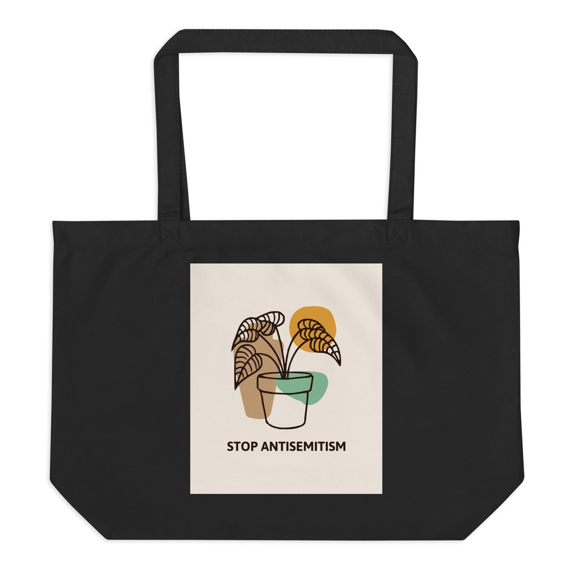 Stop Antisemitism | Plants & Flowers Edition | Large Organic Tote Bag
