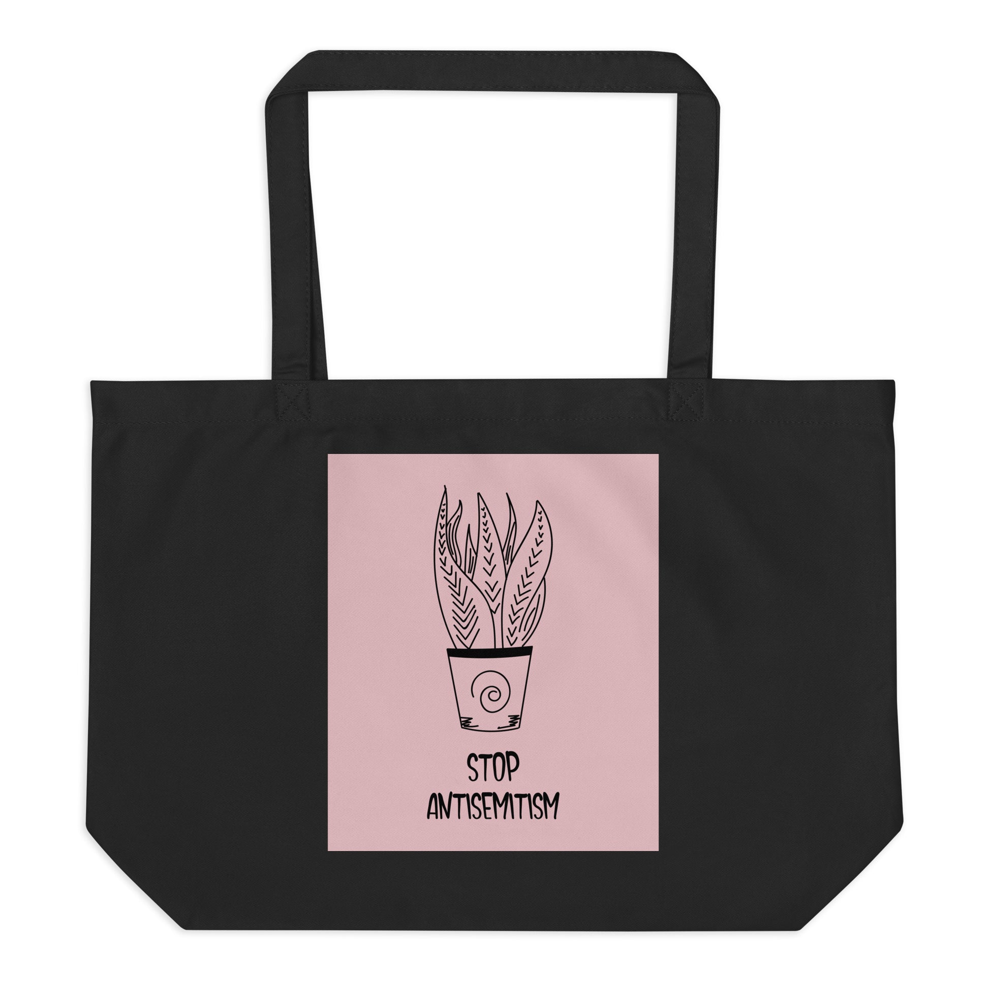 Stop Antisemitism | Plants & Flowers Edition | Large Organic Tote Bag