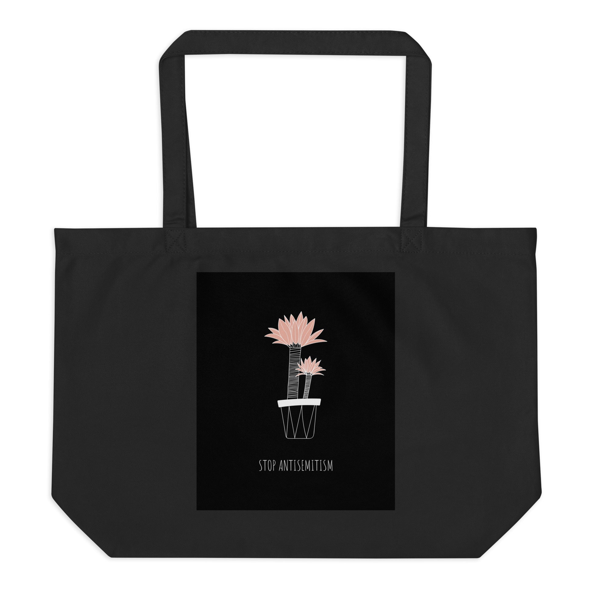 Stop Antisemitism | Plants & Flowers Edition | Large Organic Tote Bag