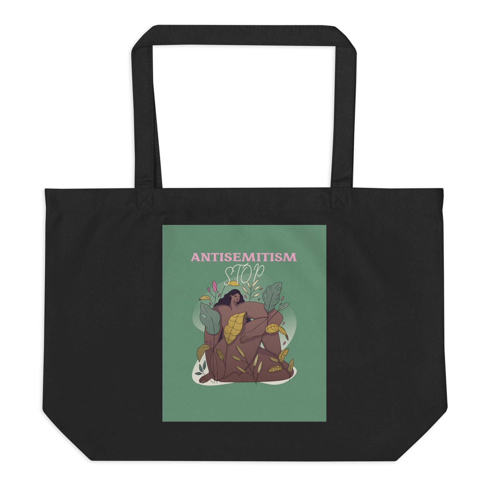 Stop Antisemitism | Plants & Flowers Edition | Large Organic Tote Bag