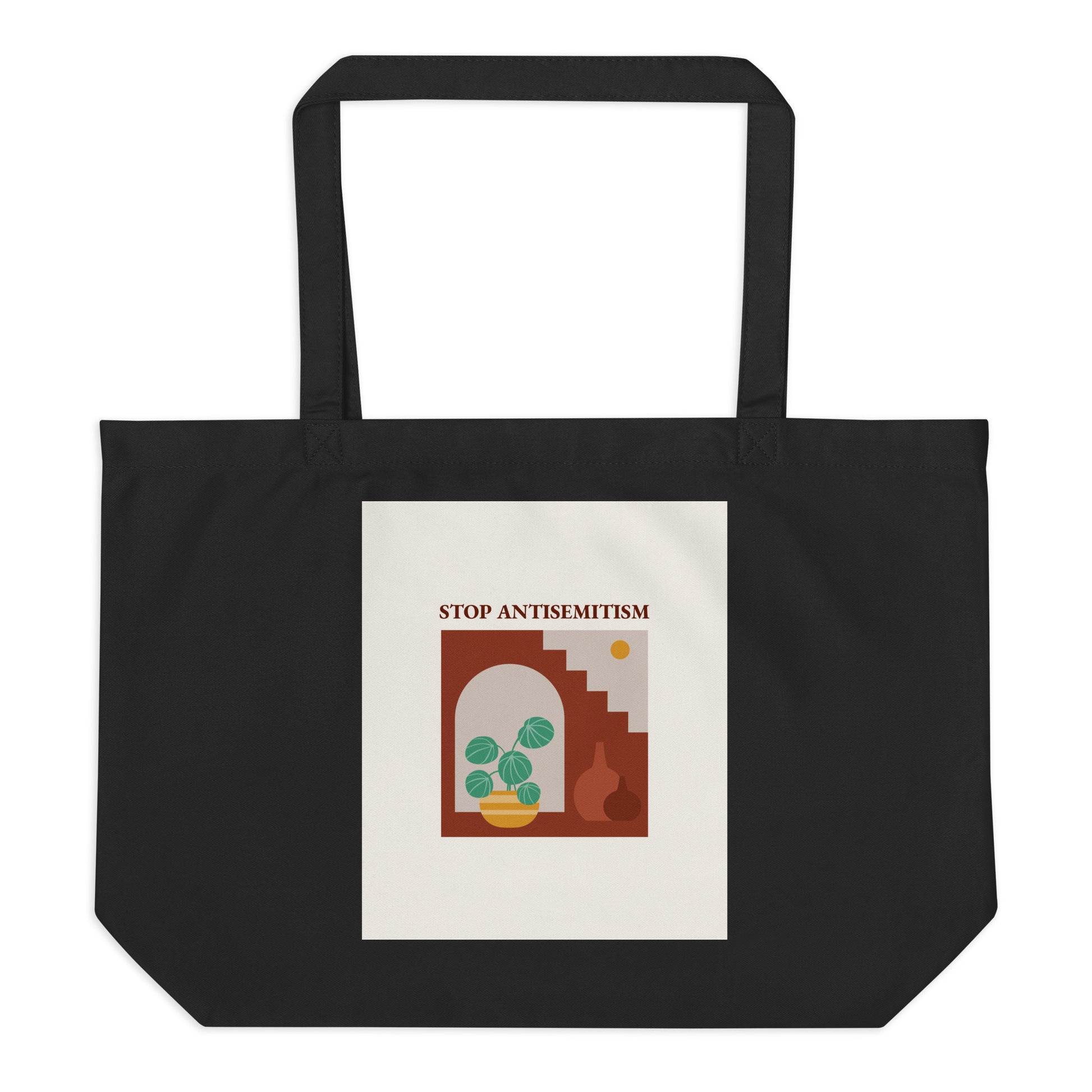 Stop Antisemitism | Plants & Flowers Edition | Large Organic Tote Bag