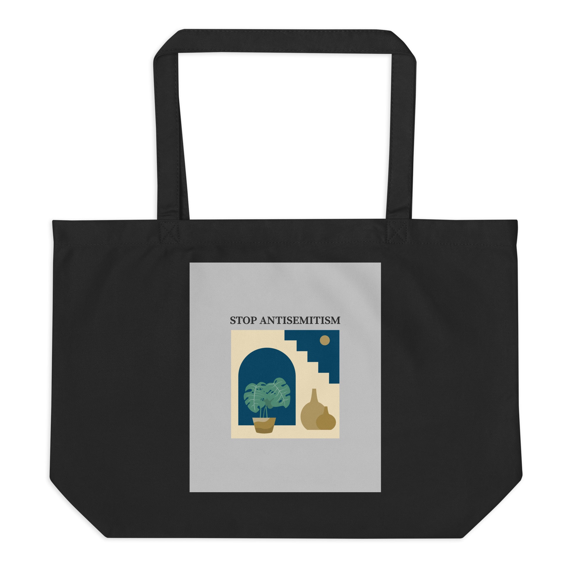 Stop Antisemitism | Plants & Flowers Edition | Large Organic Tote Bag