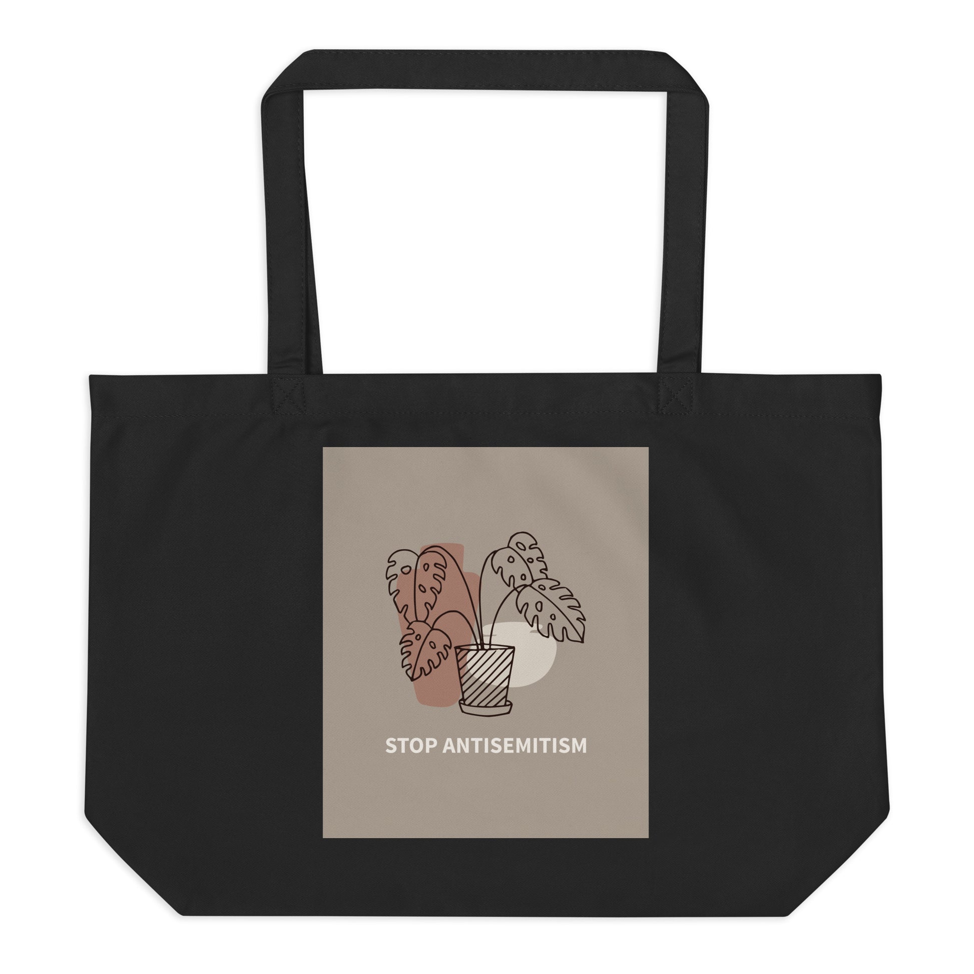 Stop Antisemitism | Plants & Flowers Edition | Large Organic Tote Bag