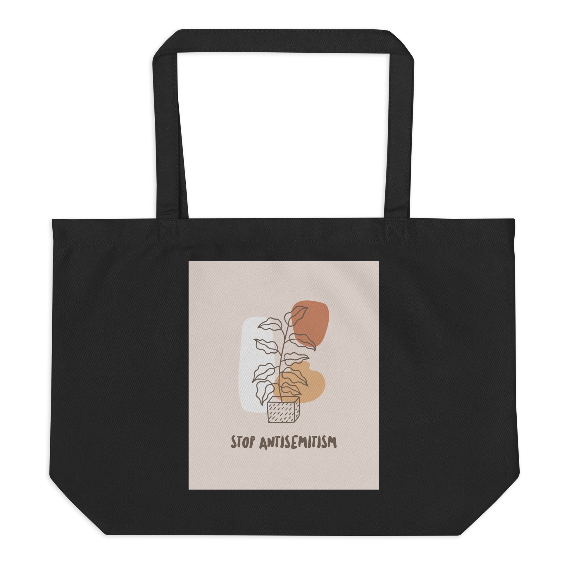 Stop Antisemitism | Plants & Flowers Edition | Large Organic Tote Bag