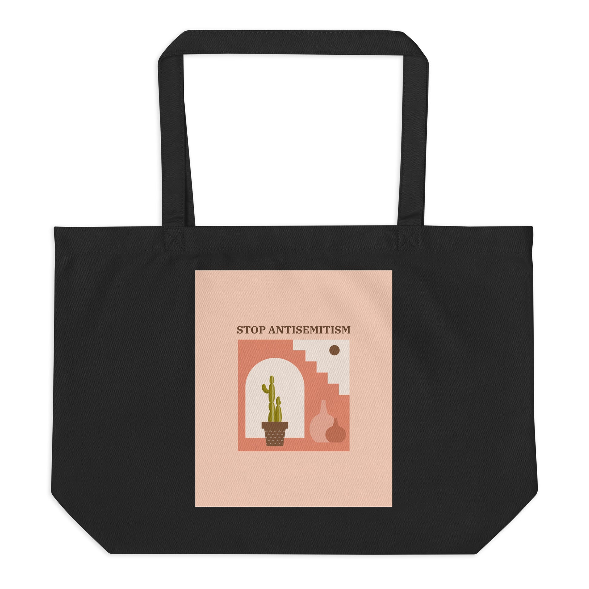 Stop Antisemitism | Plants & Flowers Edition | Large Organic Tote Bag