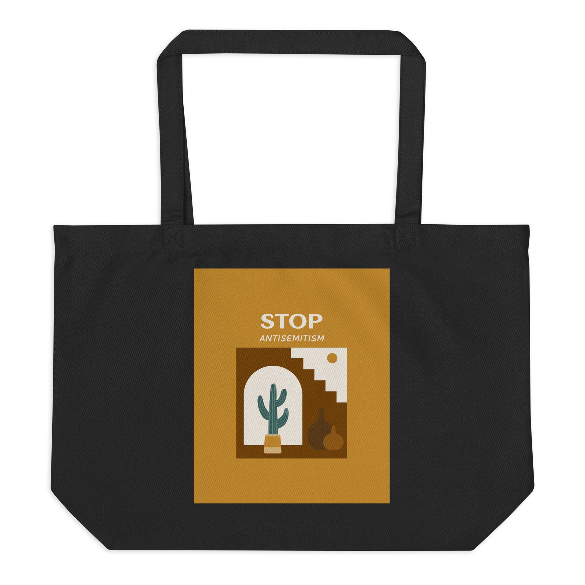 Stop Antisemitism | Plants & Flowers Edition | Large Organic Tote Bag