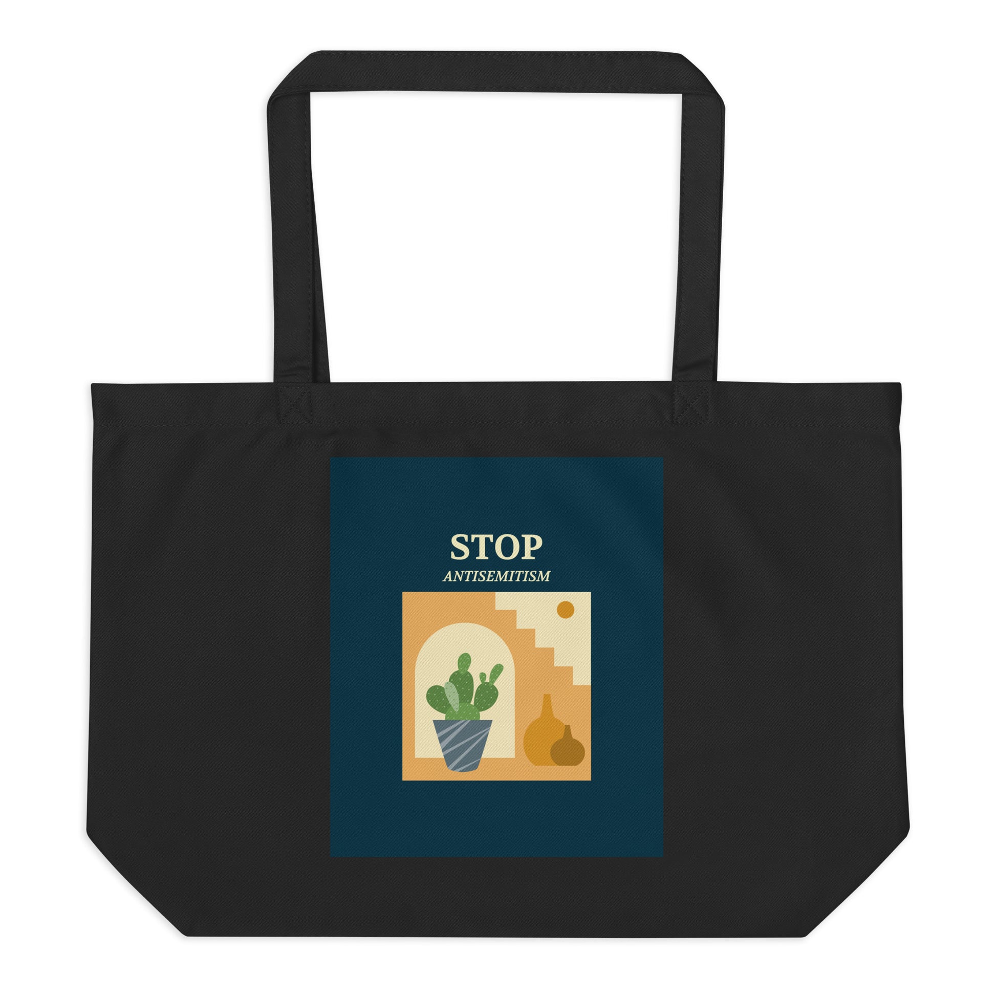 Stop Antisemitism | Plants & Flowers Edition | Large Organic Tote Bag