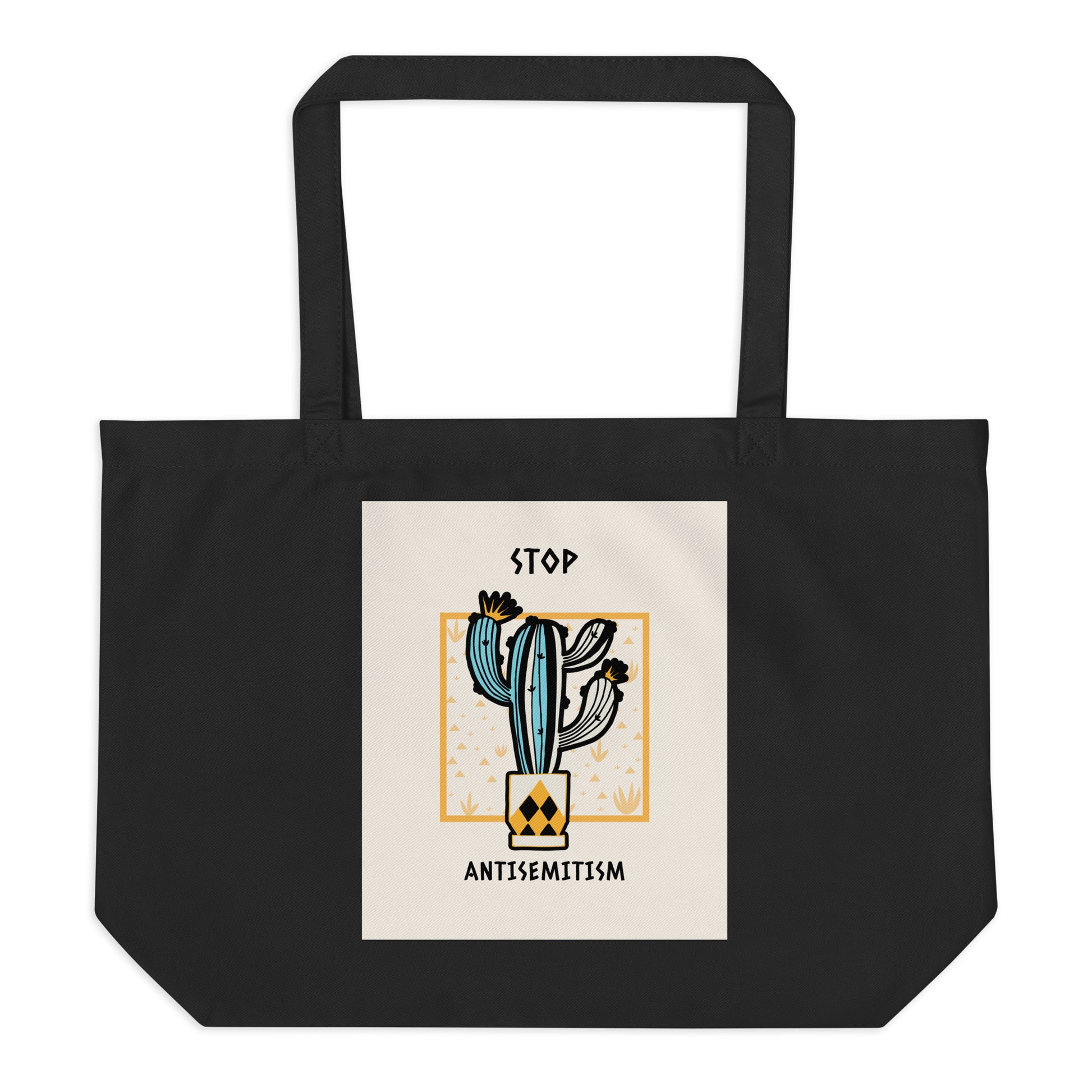 Stop Antisemitism | Plants & Flowers Edition | Large Organic Tote Bag
