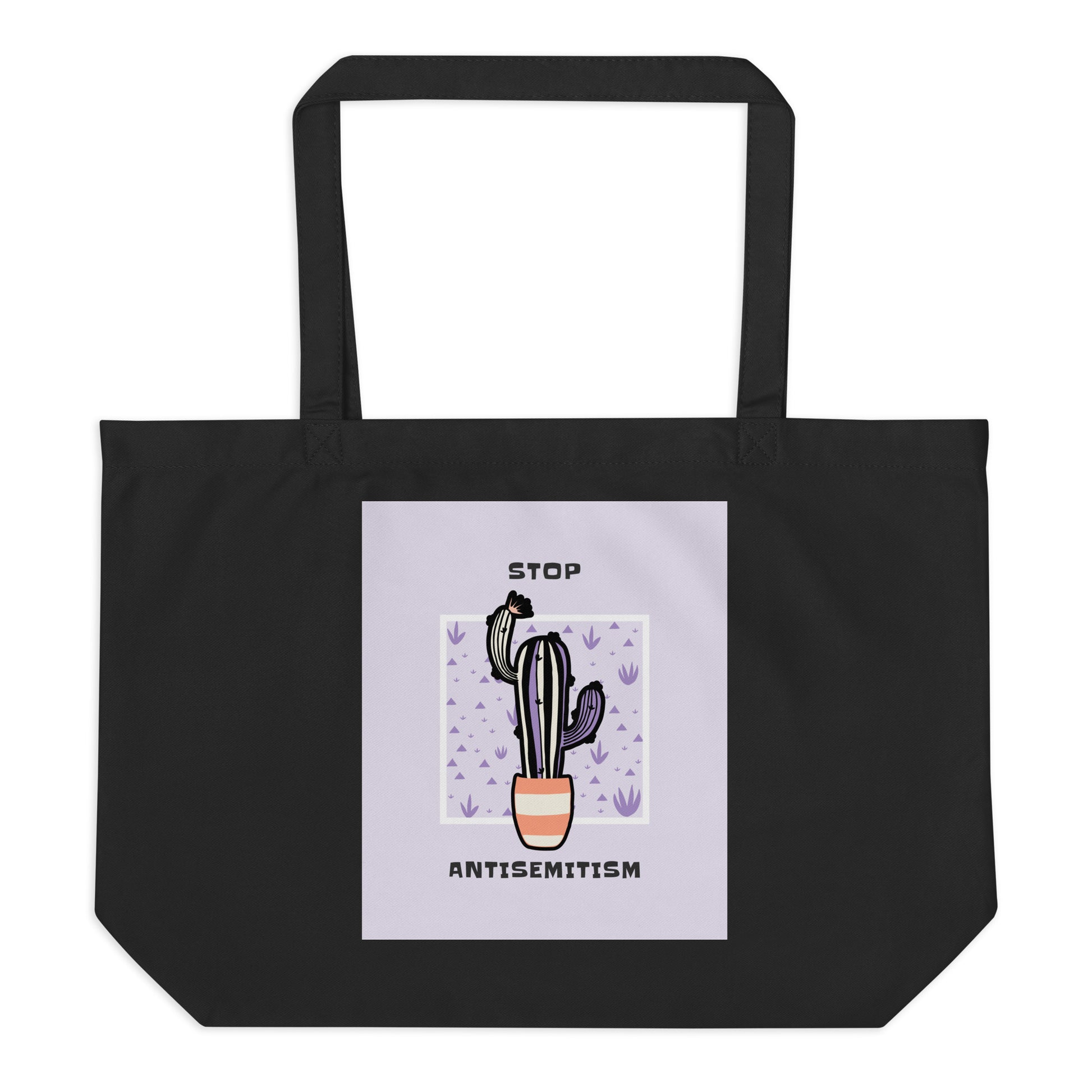 Stop Antisemitism | Plants & Flowers Edition | Large Organic Tote Bag