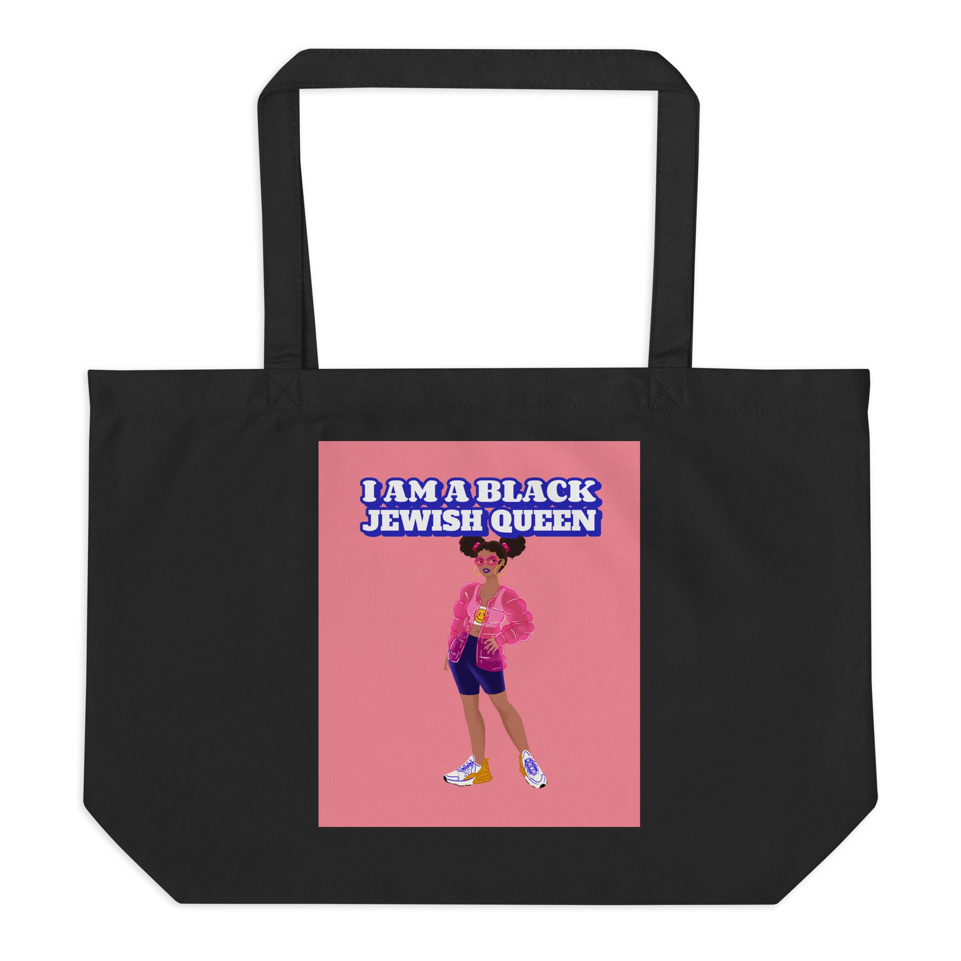 Black & Jewish Love | Large Organic Tote Bag