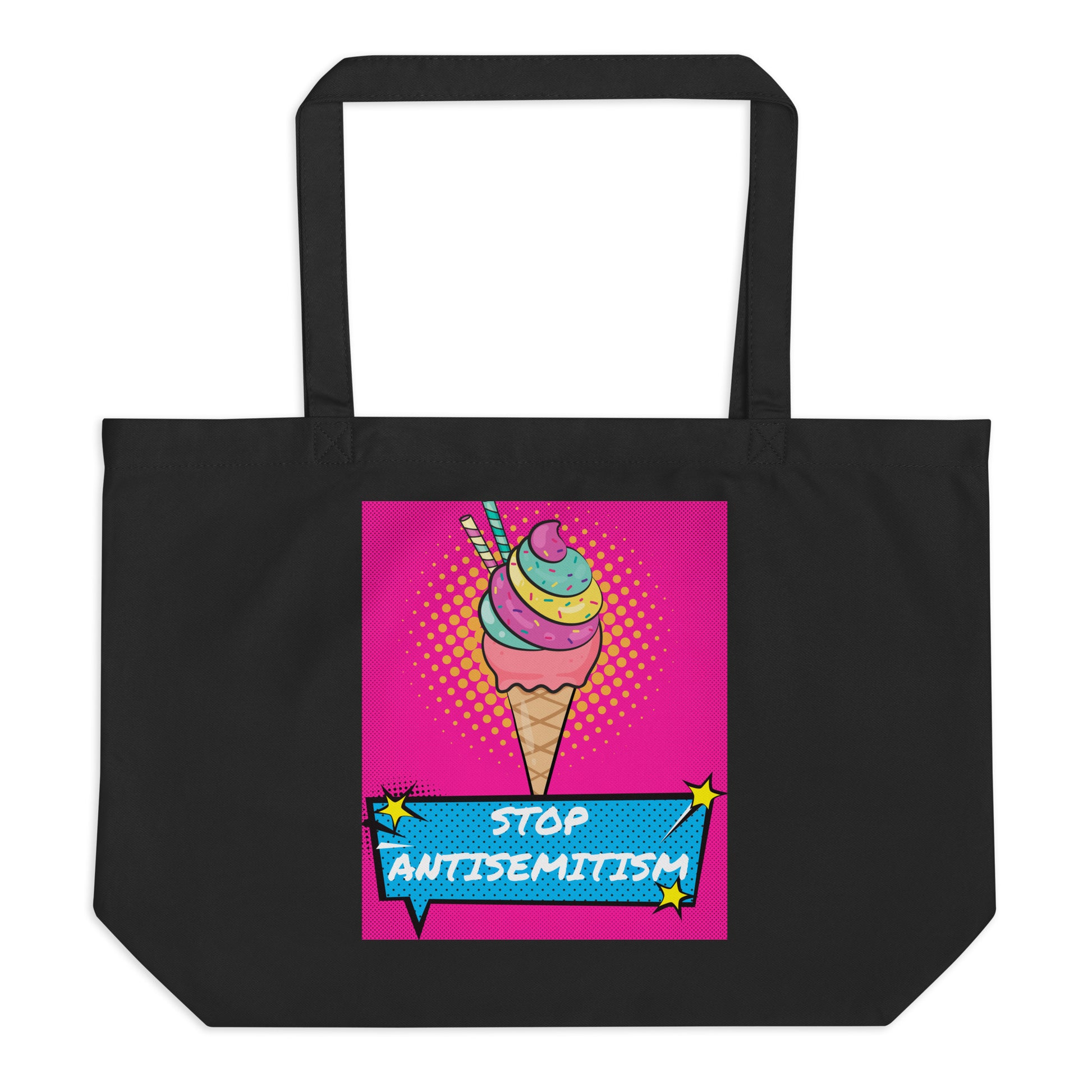 Pop Art Style | Antisemitism | Large Organic Tote Bag