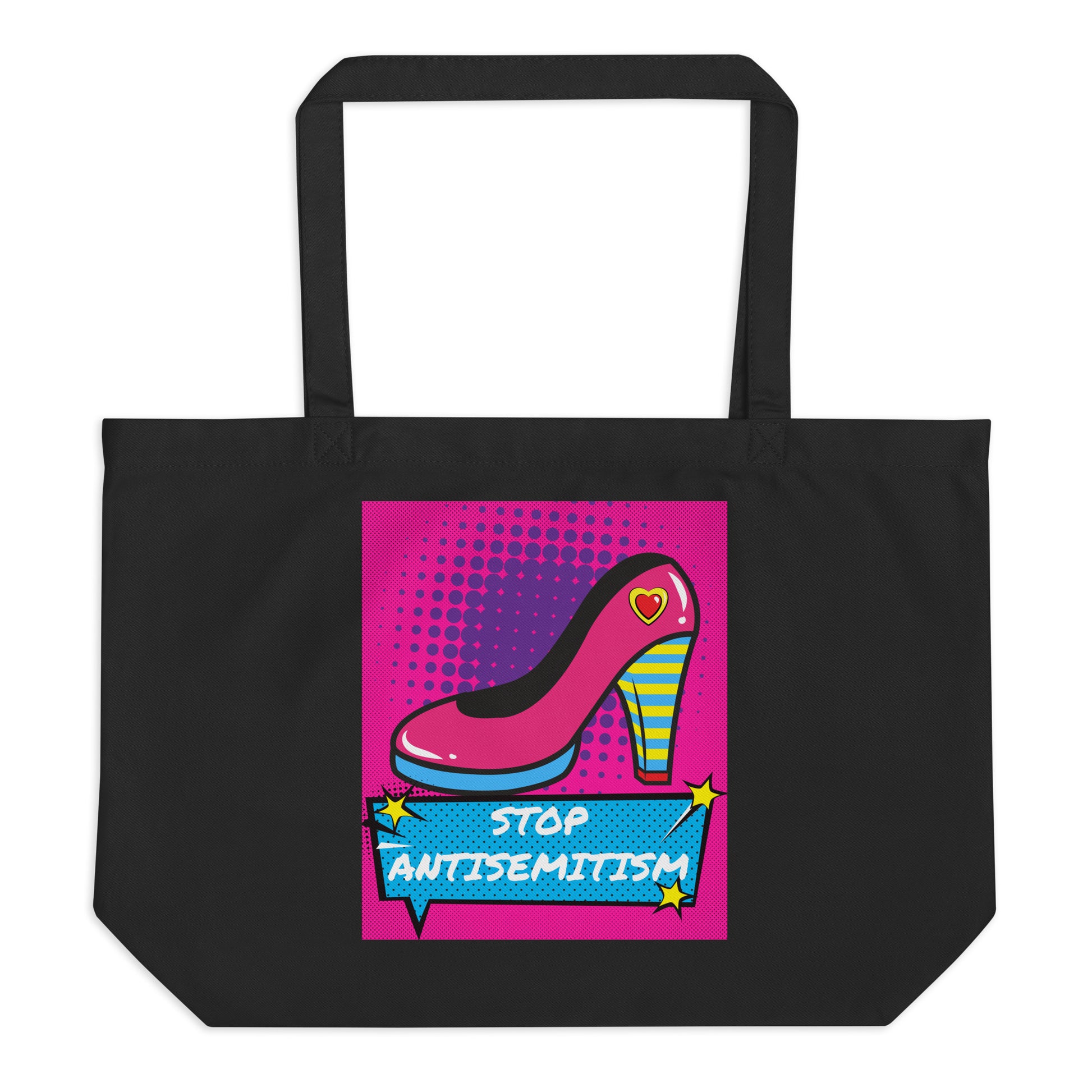 Pop Art Style | Antisemitism | Large Organic Tote Bag