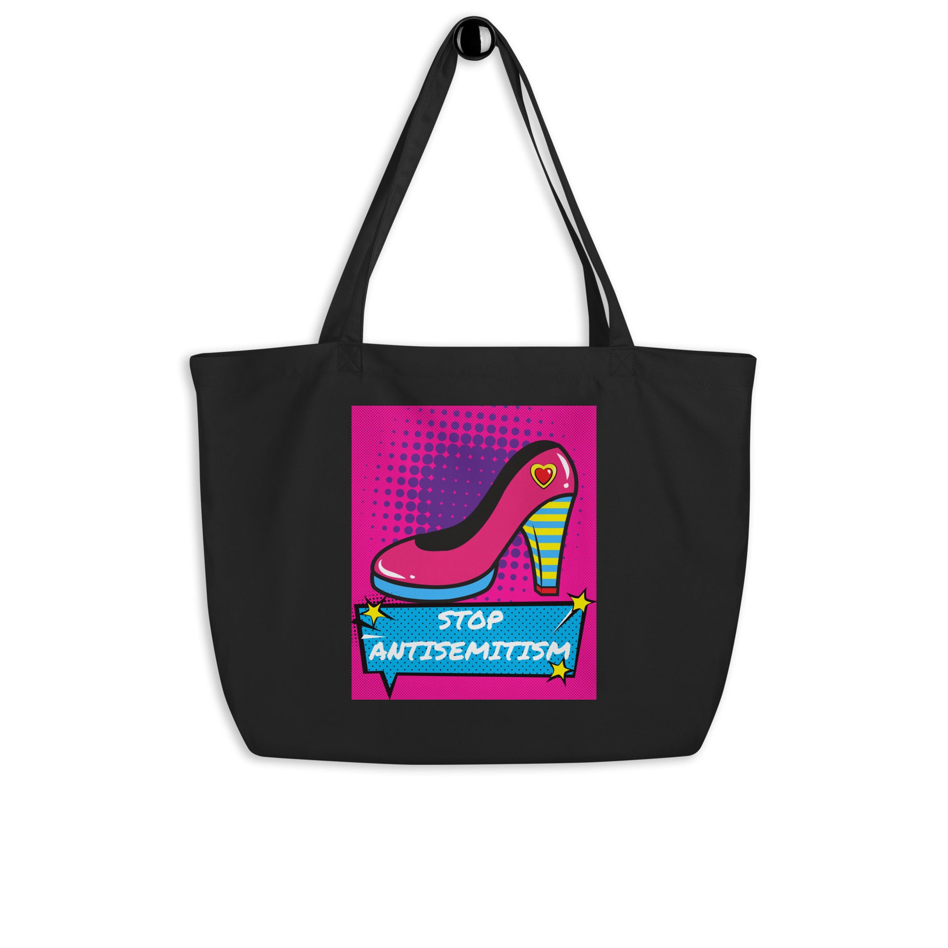 Pop Art Style | Antisemitism | Large Organic Tote Bag