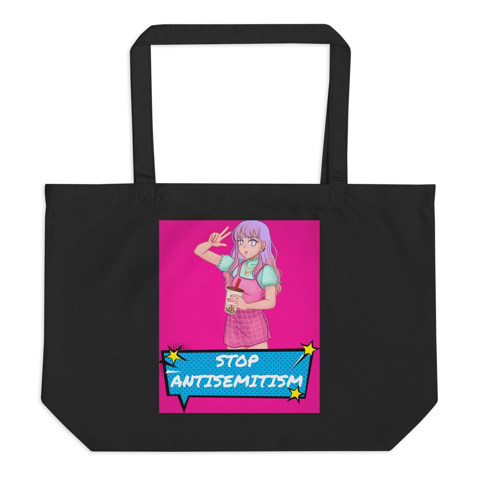 Pop Art Style | Antisemitism | Large Organic Tote Bag
